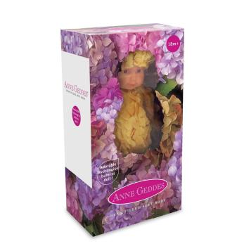 GANZ NEU: ANNE GEDDES Baby Puppe Hortensie gelb -23cm